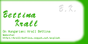bettina krall business card